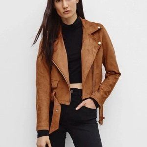 Talula Morton Suede Moto Jacket